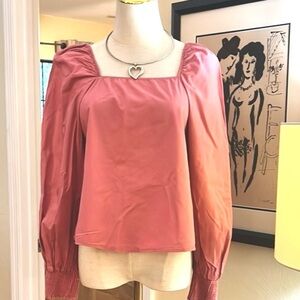 Hering,Brazilian Square-Neck, Designer Clothier, DustyPink,Women's Top, Size S